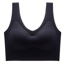(Black, M) Women Seamless Stretch Bra Invisible Genie Bra Breathable Sports Underwear