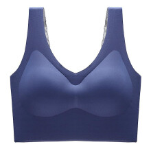 (Blue, L) Women Seamless Stretch Bra Invisible Genie Bra Breathable Sports Underwear