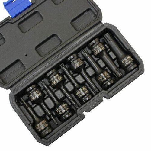 US PRO INDUSTRIAL 9pc 1/2 " dr Impact Torx Star Bit Sockets, Socket Set 3636 1