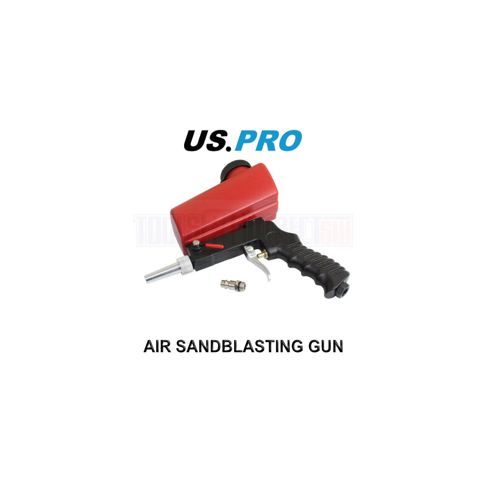 US PRO Tools Abrasive Sandblasting Gun Shot Blast Sanding Air Gun With Tank 8793