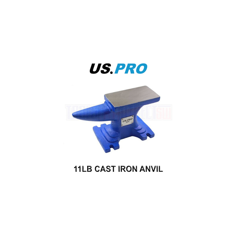 Us Pro 11Lb Cast Iron Anvil Blacksmith Round Horn Metal Forging 2670