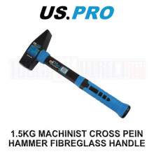 US PRO Tools 1.5KG Machinist Cross Pein Hammer With Fibreglass Handle 4527