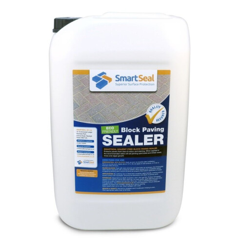(25 Litres) Smartseal Eco-Friendly Block Paving Sealer - Solvent-Free - Durable Sand Hardener & Weed Inhibitor for A Natural Look - Best Block Paving Sealant