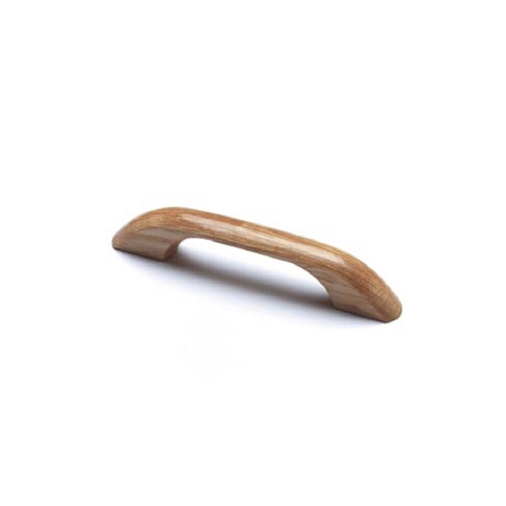 (Unlacquered) Natural Oak Wood D-Shaped Handles Lacquered Or Unlacquered 100mm (4'' inch)-image-OPC-P9W2NJB-NEW