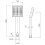 Modern Square Shower Head High Flow Single Spray Pattern Polished Chrome Handset 2