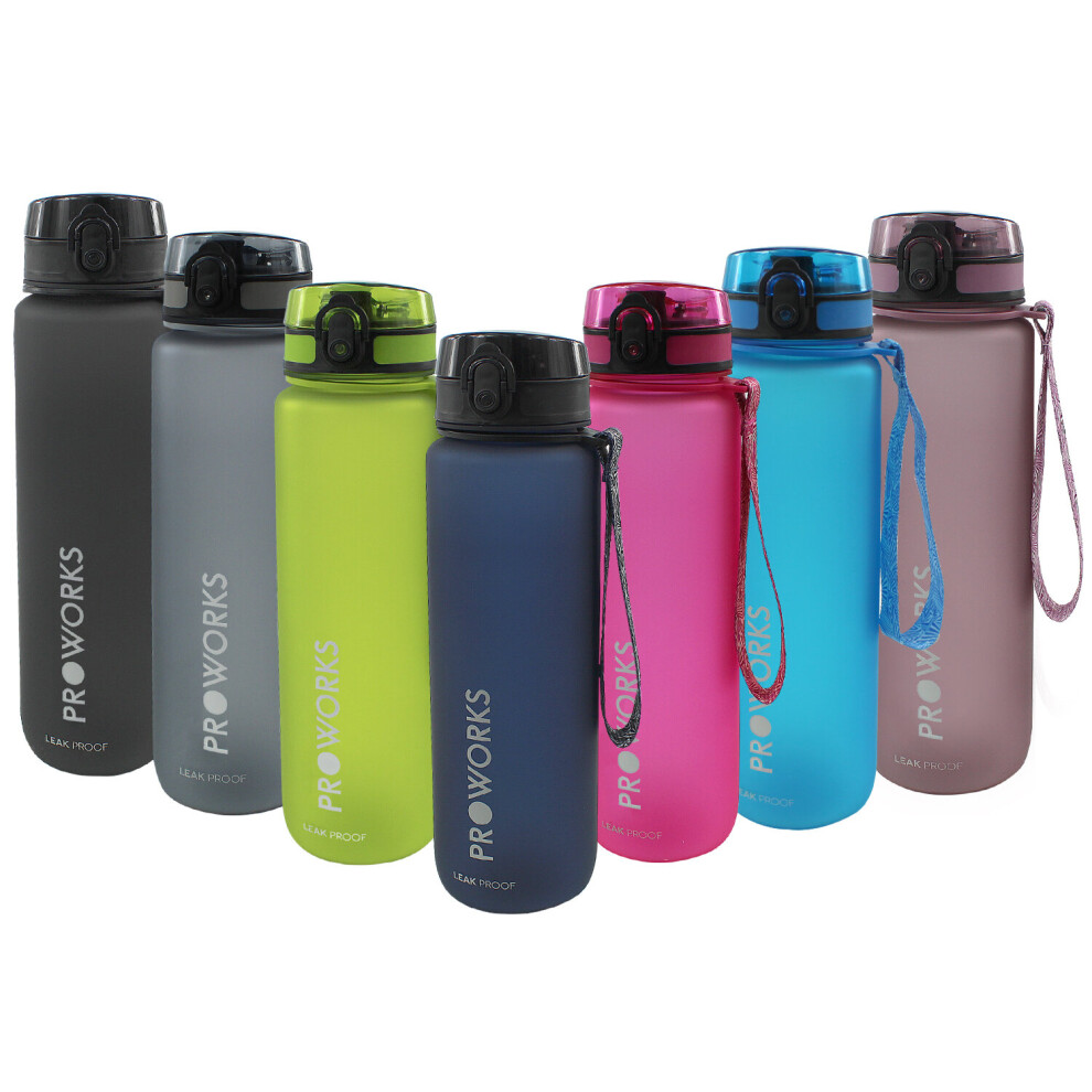 Proworks Flip Top 1L Sports Water Drinks Bottle Fitness Gym BPA Free Leak Proof