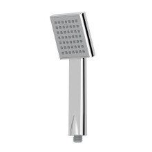 Modern Square Shower Head High Flow Single Spray Pattern Polished Chrome Handset