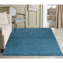 (60cm x 110cm (2ft x 3ft 7")) Soft Thick Luxury Modern Shaggy Rug Teal