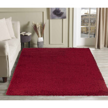 (200cm x 290cm (6ft 8" x 9ft 7")) Soft Thick Luxury Modern Shaggy Rug Red