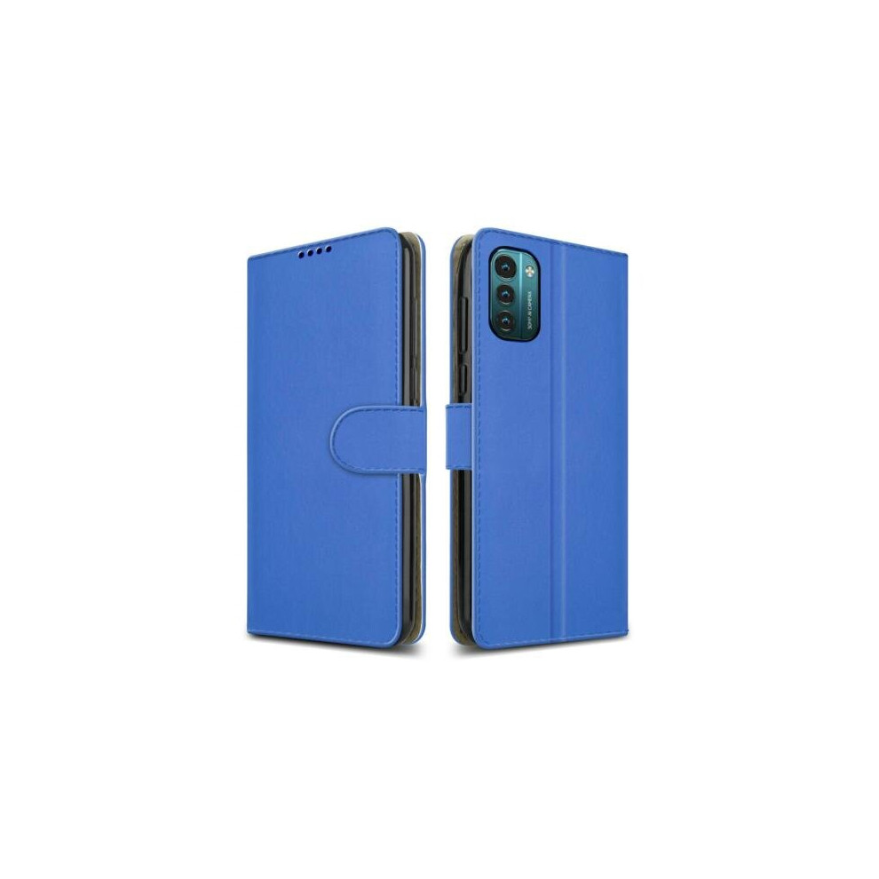 Nokia G11 / Nokia G21 Case Slim Leather Wallet Magnetic Flip Stand Phone Cover (Blue)