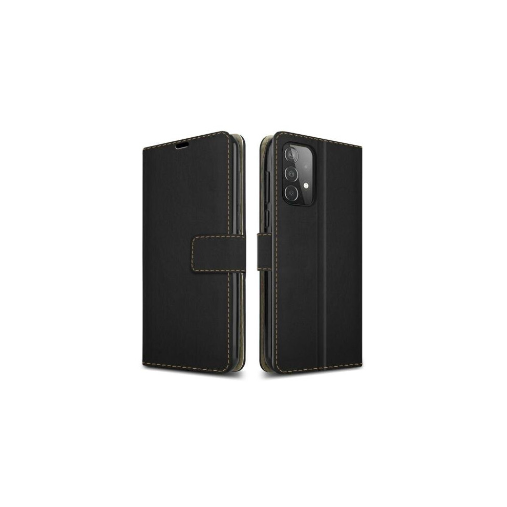 Samsung Galaxy A53 5G Wallet Case Leather Magnetic Flip Stand Phone Cover (Black)