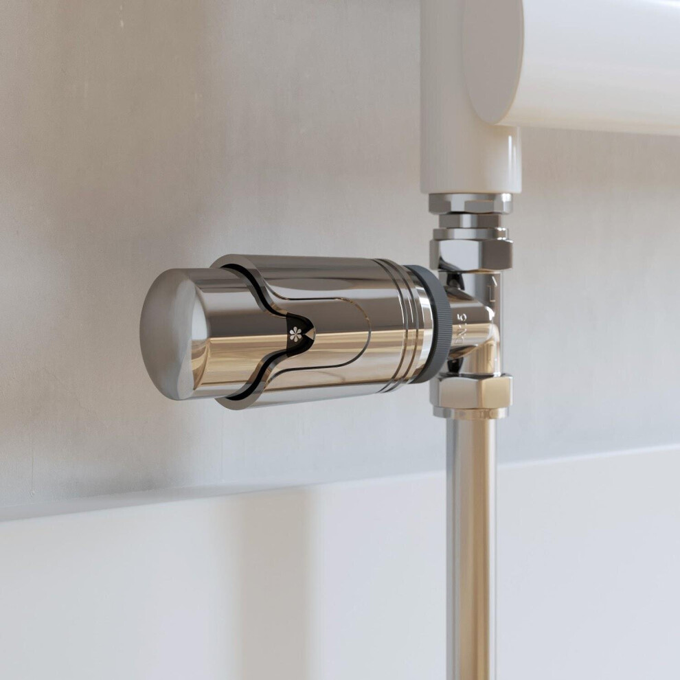 Duratherm Straight Polished Chrome Thermostatic Radiator Valve 15Mm Trv Rad