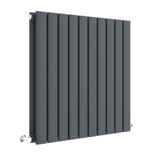 Aspire Anthracite Designer Radiator Horizontal Flat Panel Double Panel 600 x 586