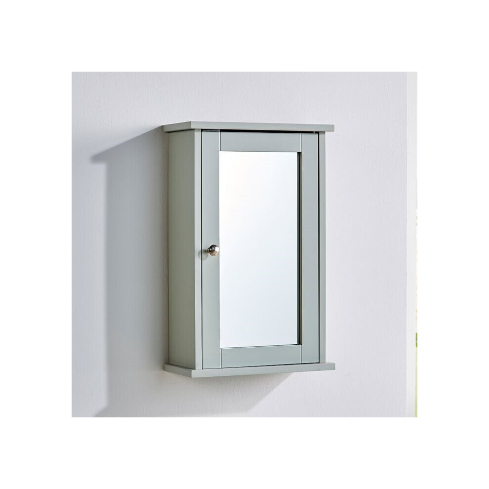 Grey Bathroom Single Door Mirror Cabinet Bathroom G-0312