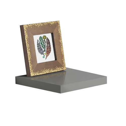 Spot On Dealz 24cm High Gloss Floating Shelf - Grey G-0321