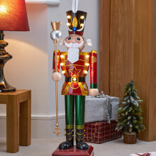 80cm LED Light Up Novelty Christmas Nutcracker Decoration Indoor Home
