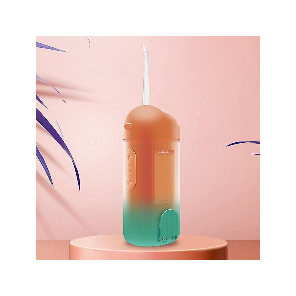 (Orange) Electric Water Flosser Oral Tooth Cleaner Dental Cleaning Tool Calculus Remover