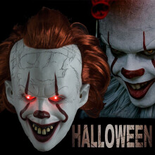 Pennywise IT Clown Mask Game Latex Scary Adult Halloween Costume Props