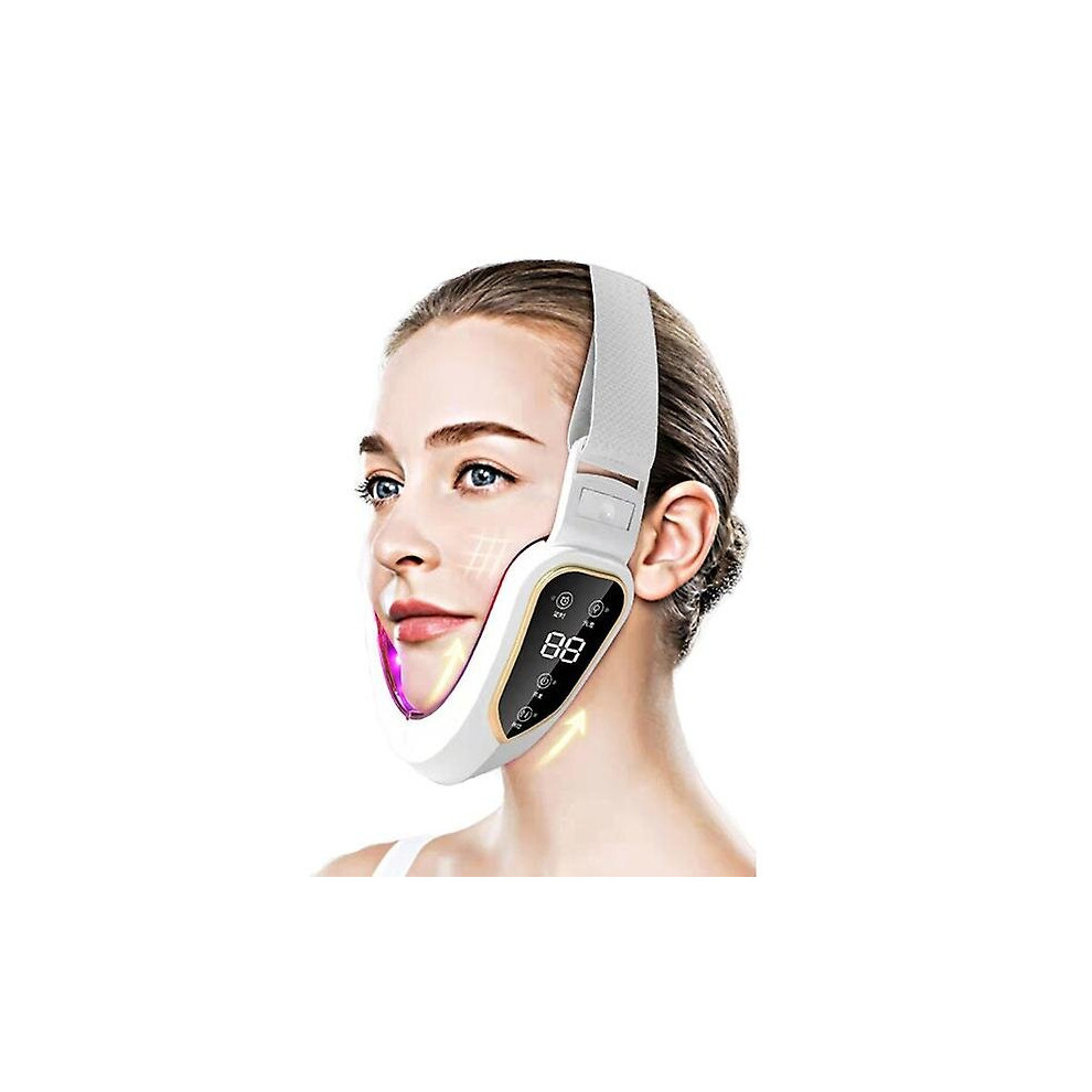 (White) Face Lifting Machine Facial Lifting Massager V Face Slimming Beauty Instrument