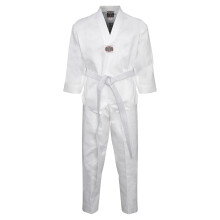 (2/150 cm) Playwell Korean Ultimate Taekwondo Uniform: White V-Neck: Children'S
