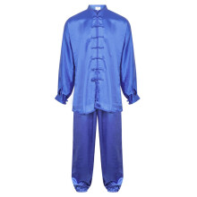 (200 cm) PLAYWELL TAI CHI / KUNG FU SILK UNIFORM - BLUE