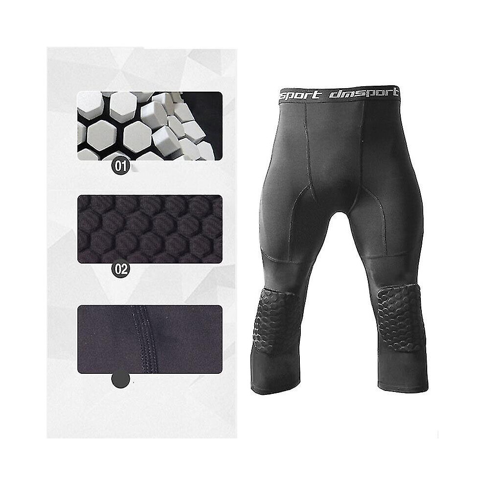 White, XL) Men Basketball Sports Leggings With Knee Pad Compression  Trousers Sports Trousers on OnBuy