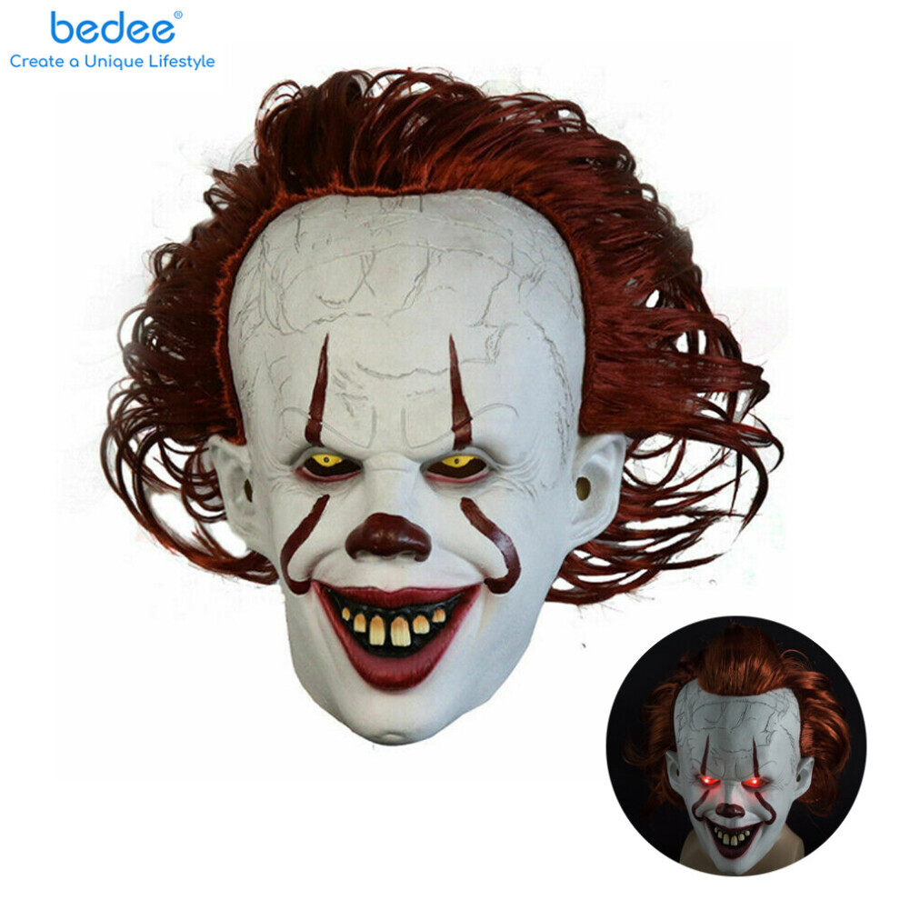 Bedee Stephen King's It Mask Pennywise Clown Mask Halloween Scary Joker Mask Multicoloured