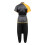 (165 cm) PLAYWELL COMPETITION WUSHU SILK UNIFORM - BLACK/YELLOW 2
