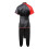 (175 cm) PLAYWELL COMPETITION WUSHU SILK UNIFORM - BLACK/RED 2