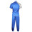 (140 cm) PLAYWELL COMPETITION WUSHU SILK UNIFORM - WHITE/BLUE 2