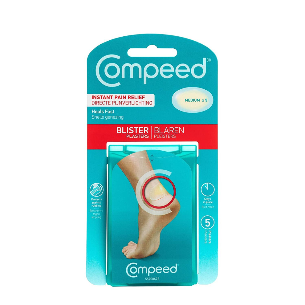 Compeed Extreme Blister plaster, Medium x5, Heals Fast