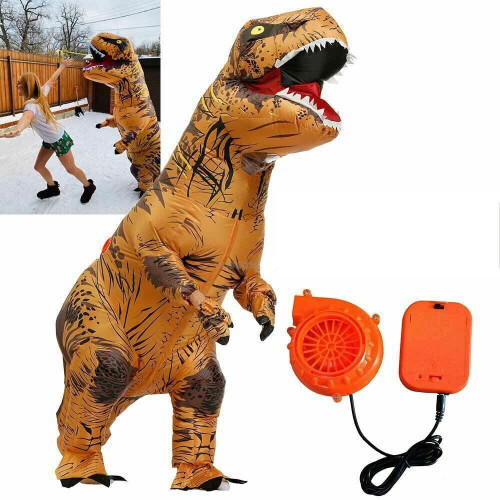 Φουσκωτό κοστούμι ενηλίκων T-Rex δεινόσαυρος κοστούμια αποκριών φανταχτερό φόρεμα 1