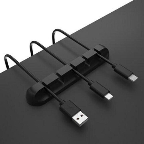 5pcs Cable Organizer Wire Cord Holder Clip Home Office Silicone Desktop Winder 2