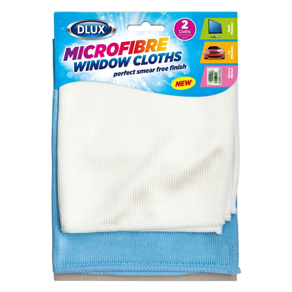 2 Microfibre Cloths For Glass Mirror Window TV Laptops Screen Cleaning