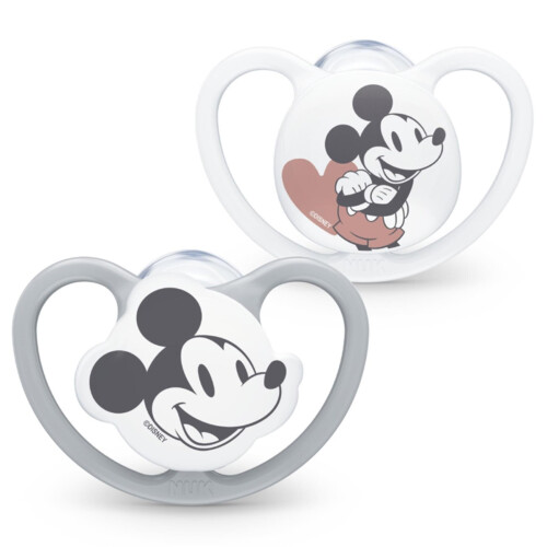 NUK Disney Space Soothers 6-18m Grey 2Pk
