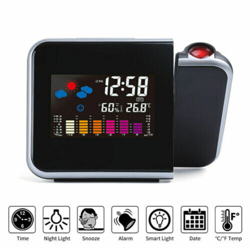 Digital LED Smart Alarm Clock, Desktop Clock Projection Time Clock 1