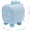 (Blue) Kids Dinosaur Alarm Clock Creative Cartoon Bedside Clock Night Light Rechargeable 5