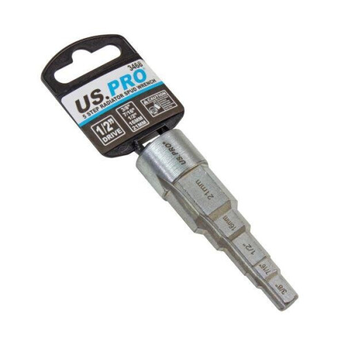 us pro US PRO Tools 1/2" Drive Radiator Spud Wrench 5 Steps 3468 2