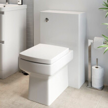 Modern Bathroom Toilet Unit Concealed Cistern Royan WC BTW Soft Close Seat White