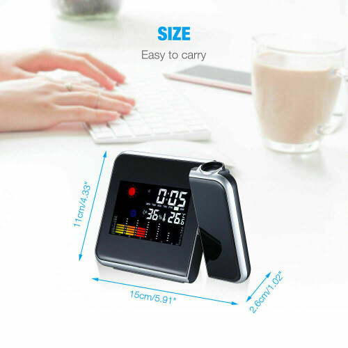 Smart Alarm Clock Digital Led Projector Temperature Time Projection 2