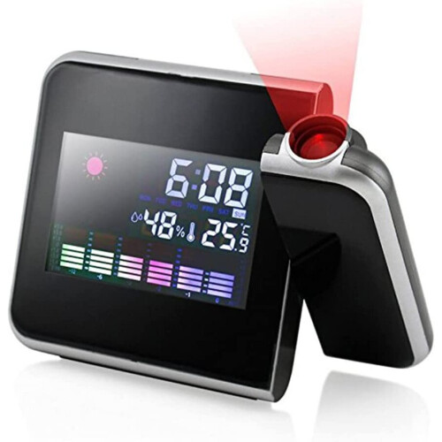 Smart Alarm Clock Digital Led Projector Temperature Time Projection