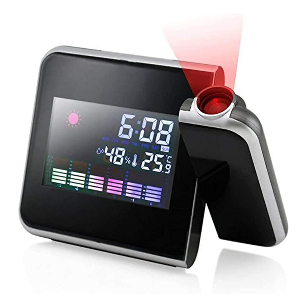 Smart Alarm Clock Digital Led Projector Temperature Time Projection