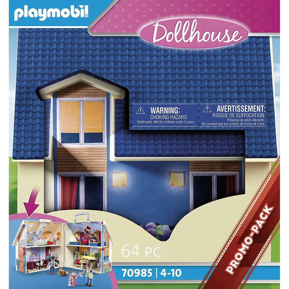 PLAYMOBIL Take Along Modern Doll House 70985, Portable Dolls House