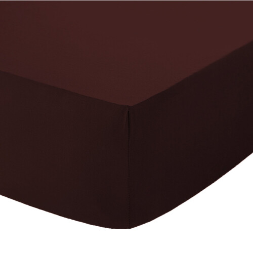 (Pillow Pair,  Chocolate) Deep fitted Sheet 25cm BedSheets 100% PolyCotton 1