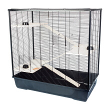 (Black) Rat Hamster Pet Animal 3 Tiers Cage The Belfry XL