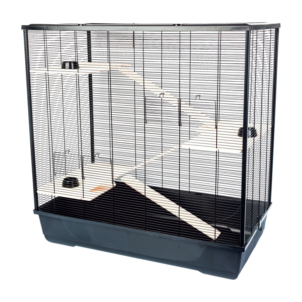 (Black) Rat Hamster Pet Animal 3 Tiers Cage The Belfry XL