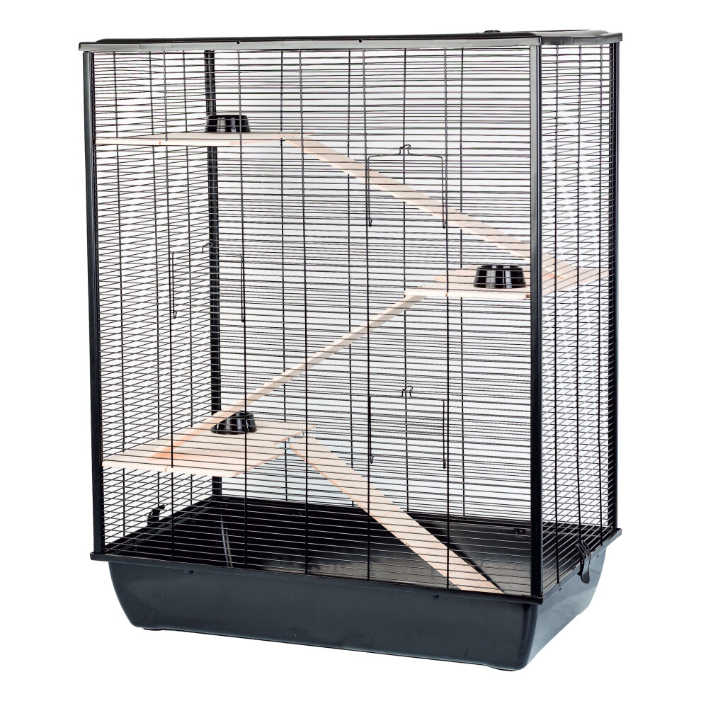 (Black) Rat Hamster Pet Animal 3 Tiers Cage The Belfry