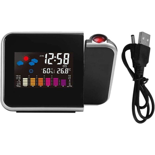 Smart Alarm Clock Digital Led Projector Temperature Time Projection 1