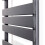 Modern Flat Panel Heated Towel Rail Radiator Anthracite 650x400 Straight Valves 6