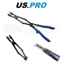 US PRO Tools Double Jointed Long Reach Hose Clamp Pliers Straight 3449